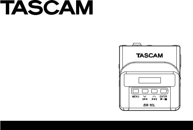 Tascam DR-10L Users Manual