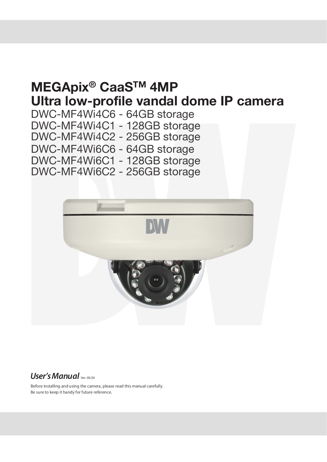 Digital Watchdog DWC-MF4Wi6C2, DWC-MF4Wi4C2 User Manual