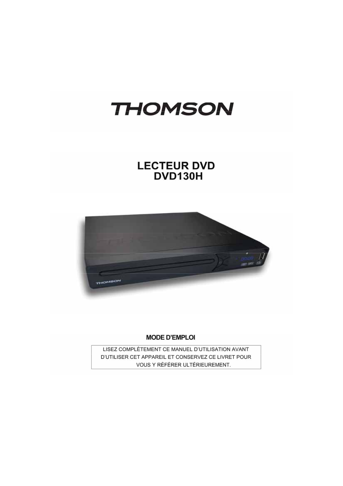 Thomson DVD130H User Manual