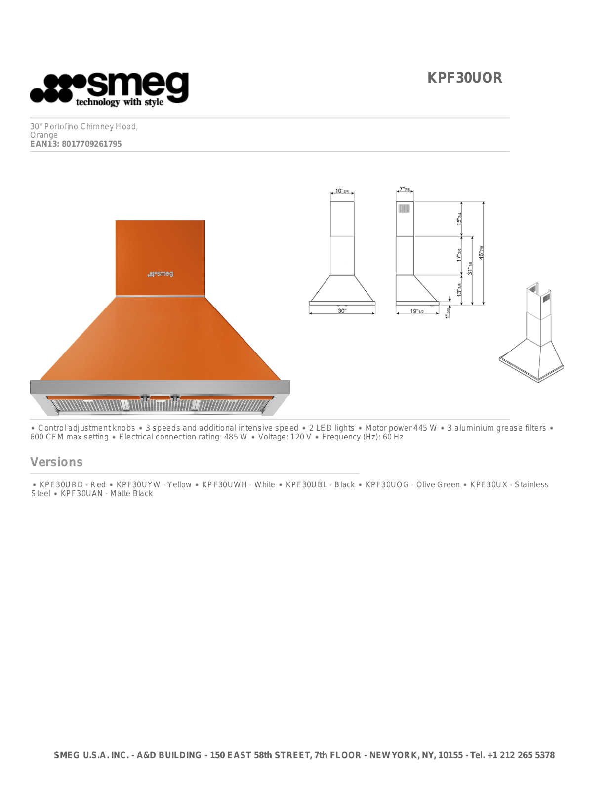 Smeg KPF30UOR User Manual