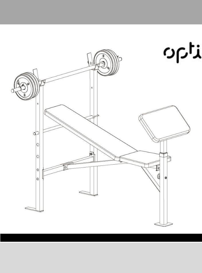opti Bench with 30KG Weights Instruction manual
