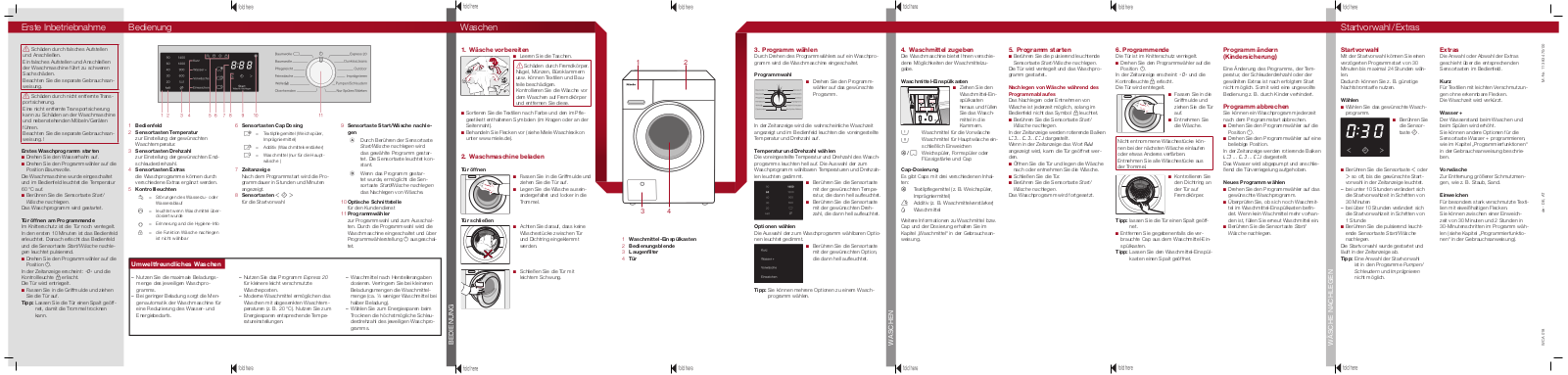 Miele WCA 018 Short operating instructions