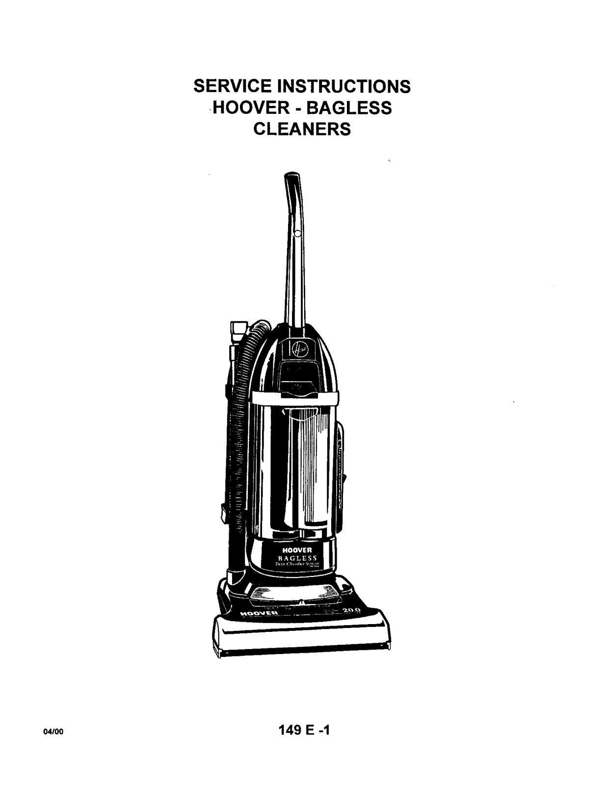 Hoover U5288-900 Owner’s Manual