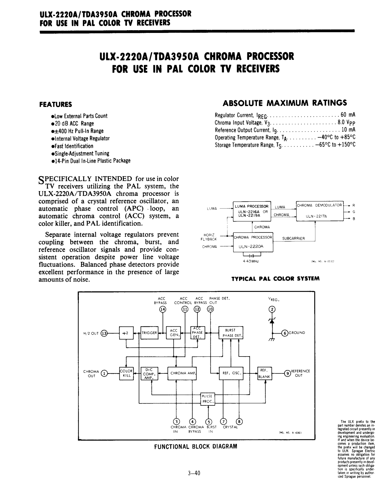 Datasheet TDA3950 Specification - ManualMachine.com