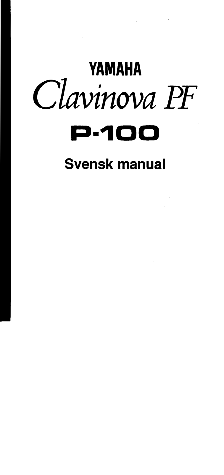 Yamaha PSR-310, P-100, PSR-210 User Manual