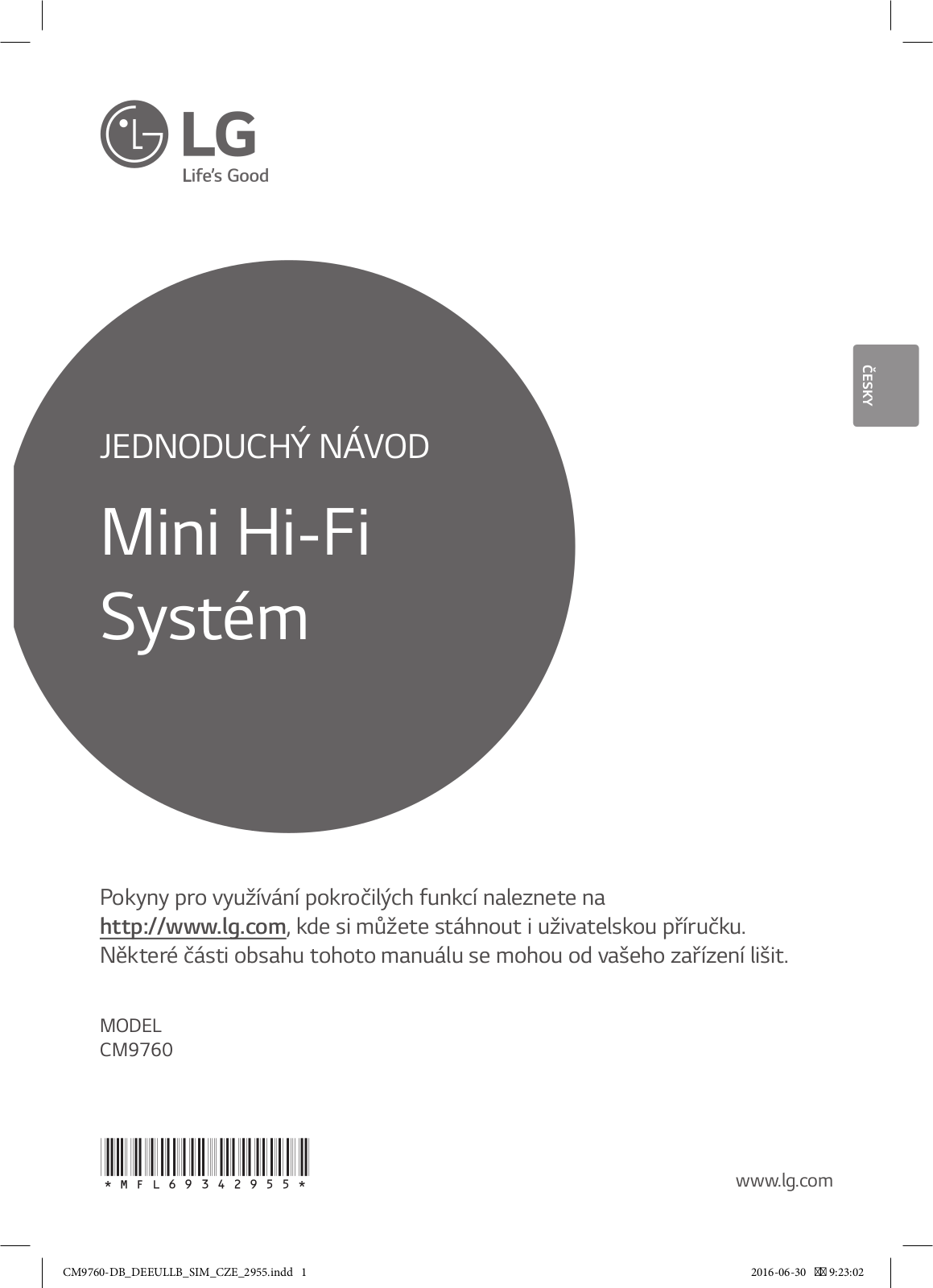 LG CM9760 User Manual