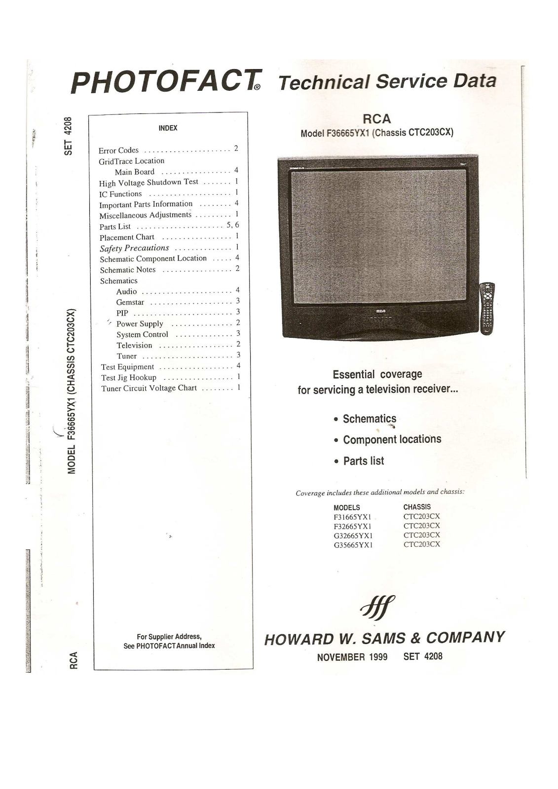 EMERSON RCAF3665YX1, CTC203CX, RCAF36665YX1 Diagram