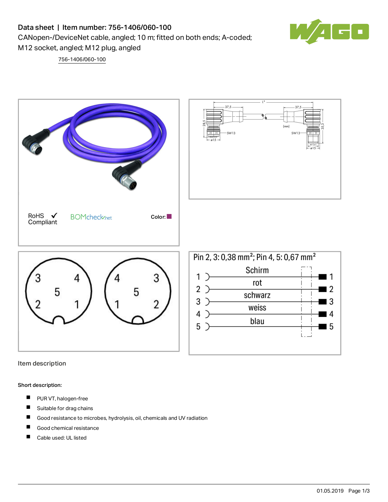 Wago 756-1406/060-100 Data Sheet