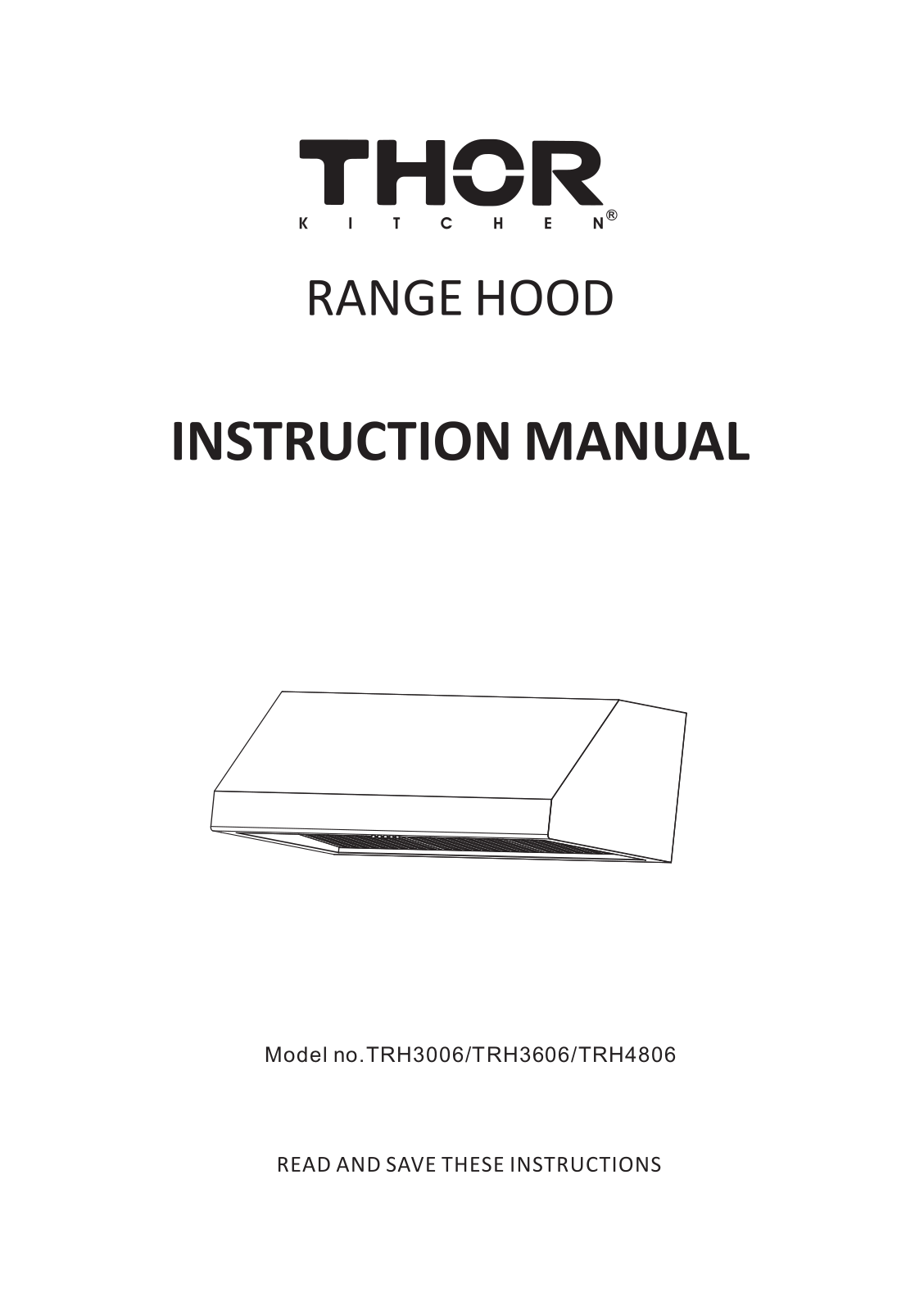 Thor Kitchen TRH3006 User Manual