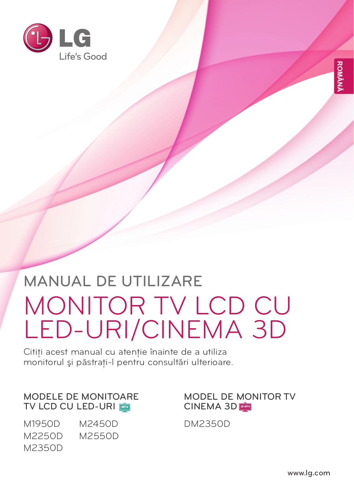 Lg M1950D, M2250D, M2350D, M2450D, M2550DD user Manual