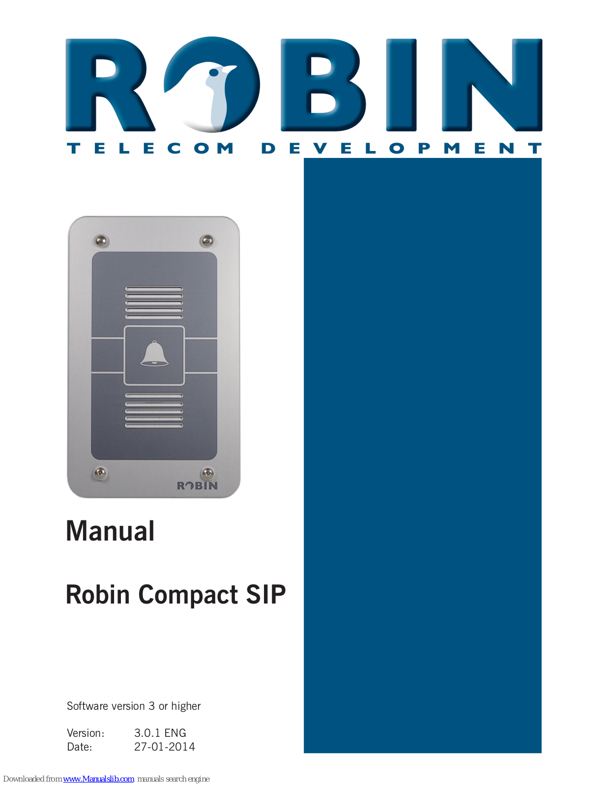 Robin Compact SIP, C01060, C01067 User Manual