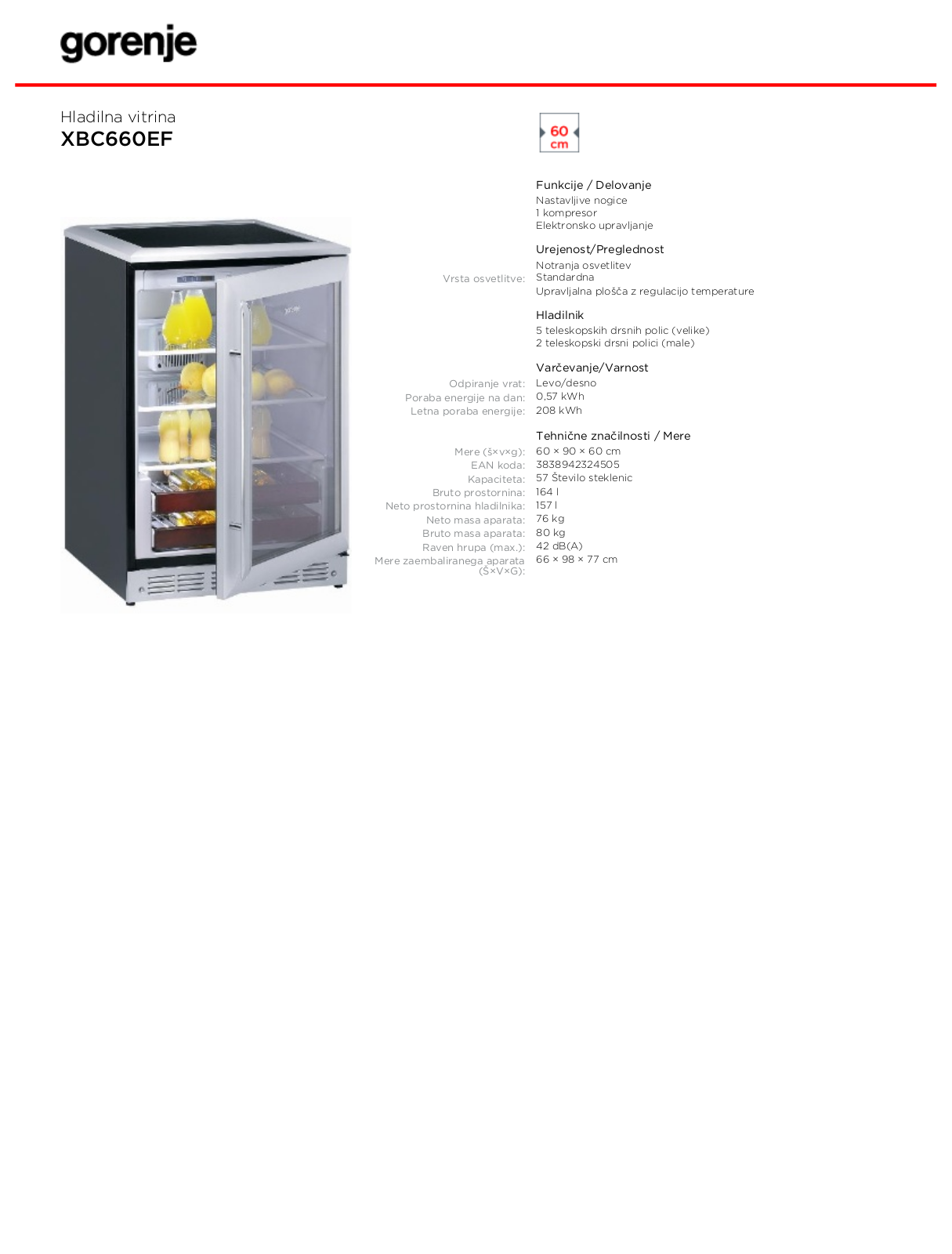 Gorenje XBC660EF BROCHURE