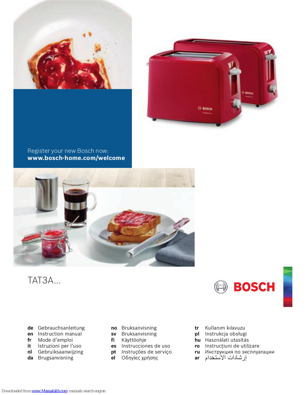 Bosch TAT3A Instruction Manual