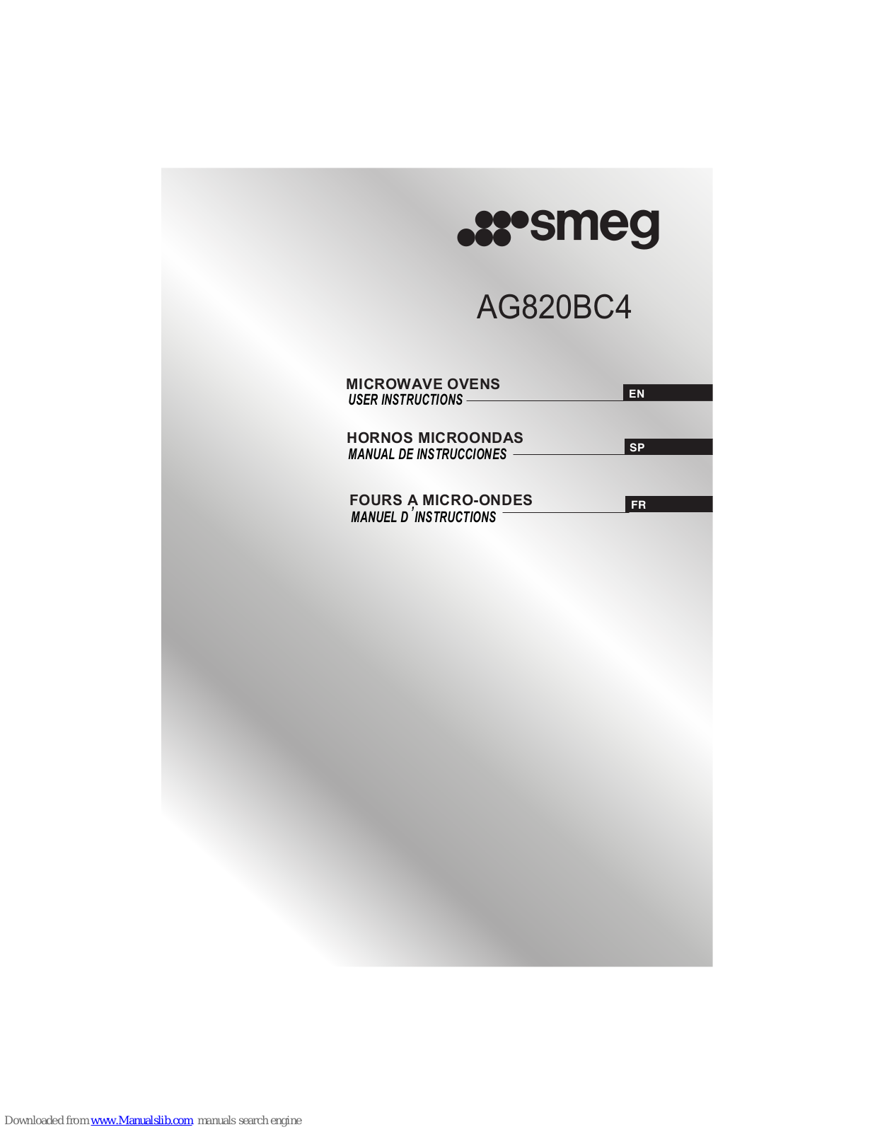 Smeg AG820BC4, FMIU020X Instruction Manual