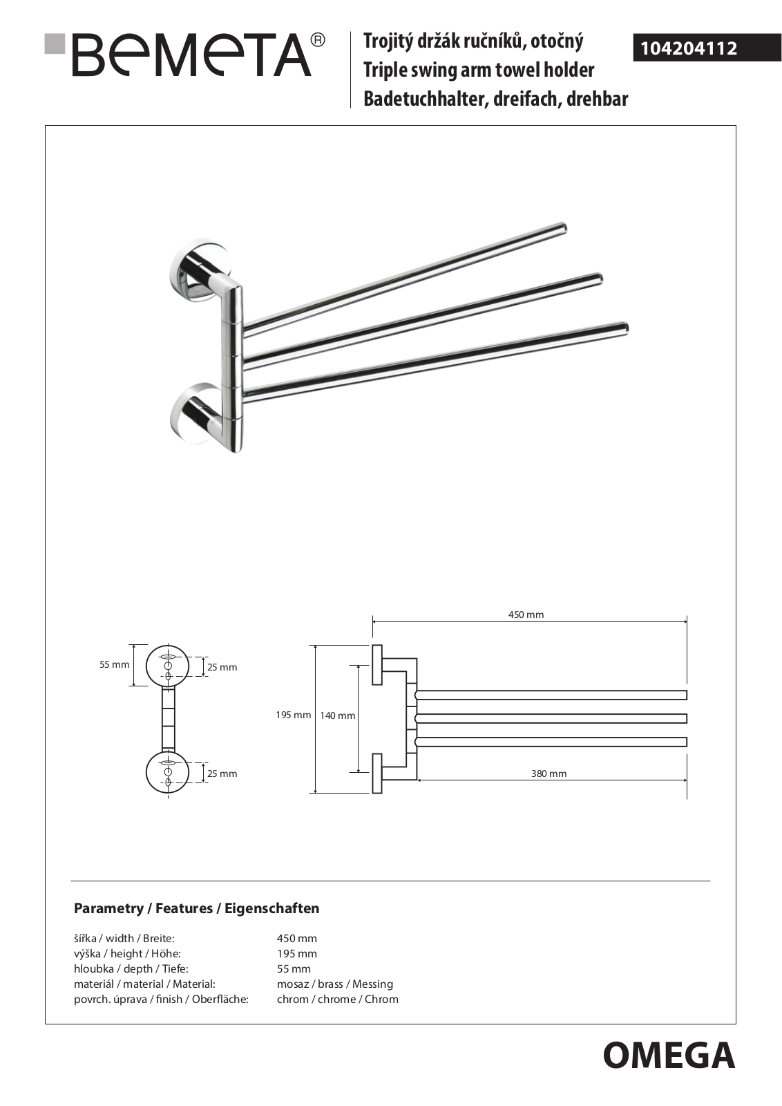 Bemeta Omega 104204112 User guide