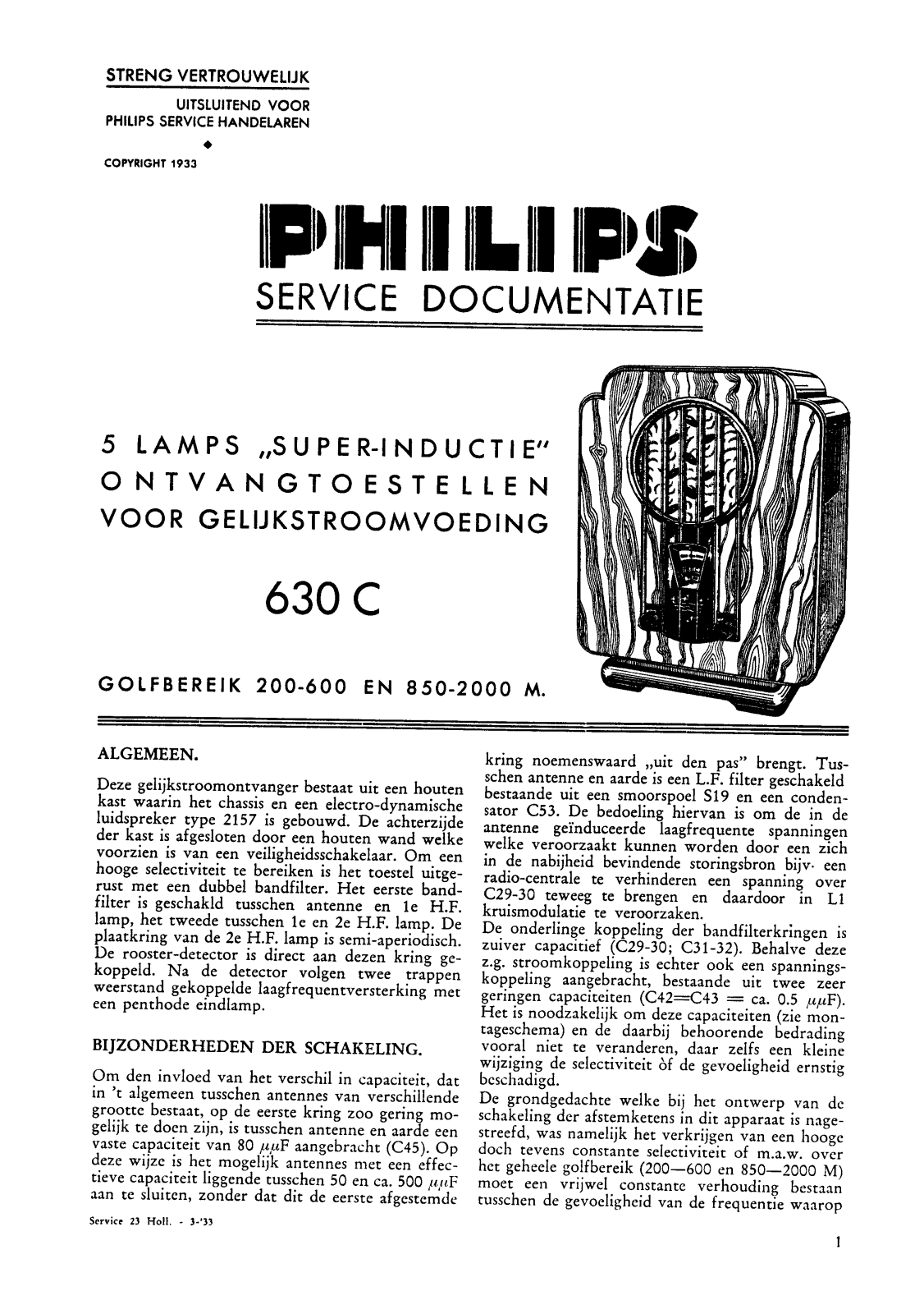 Philips 630c schematic