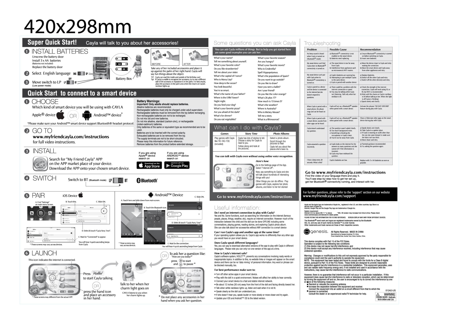 Genesis 01242 BT User Manual