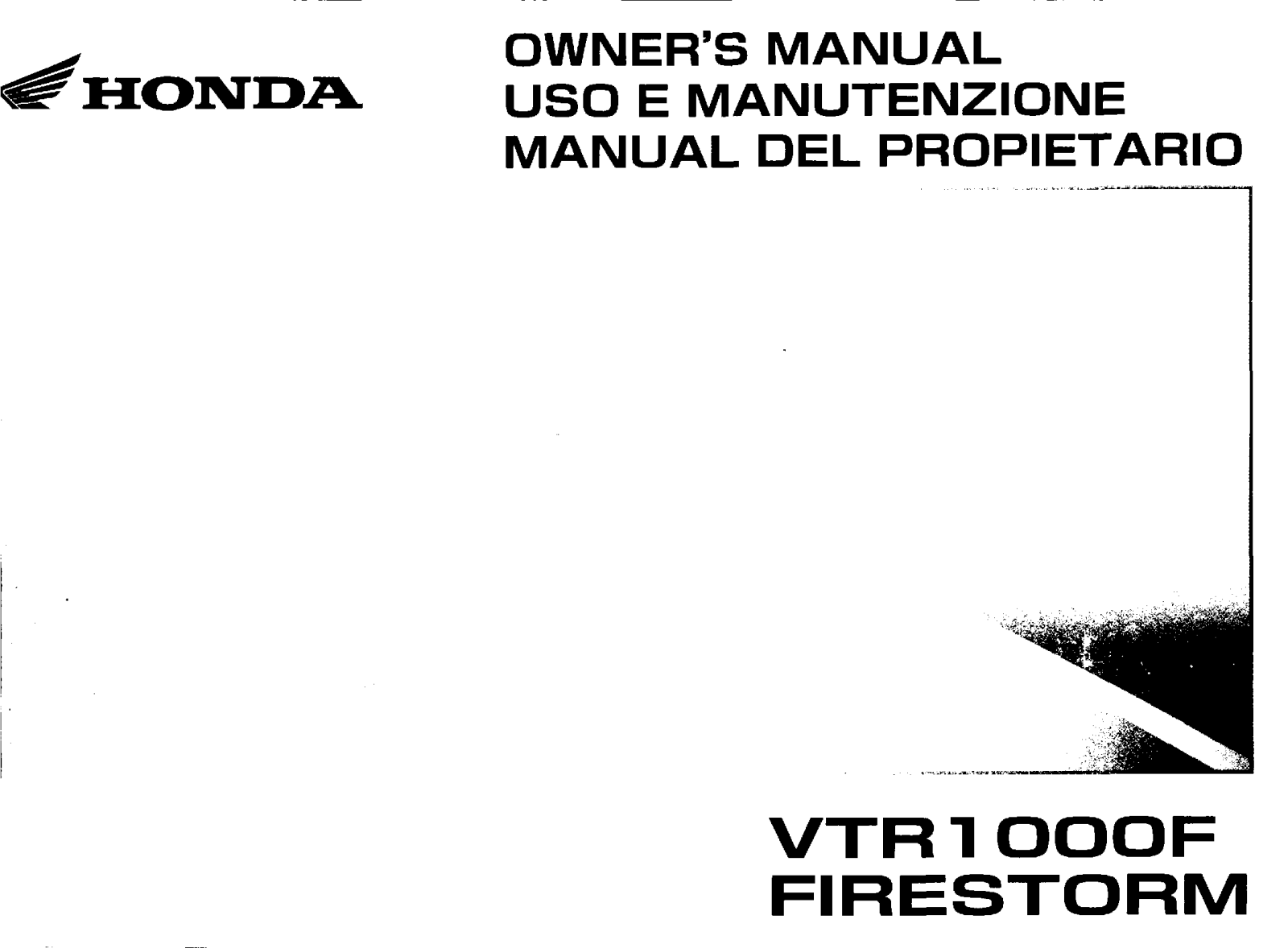 Honda VTR1000F 2006 Owner's Manual