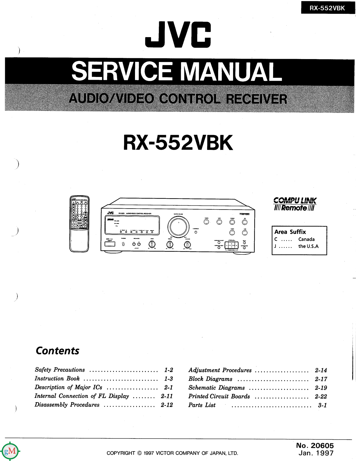 JVC RX-552-VBK Service manual