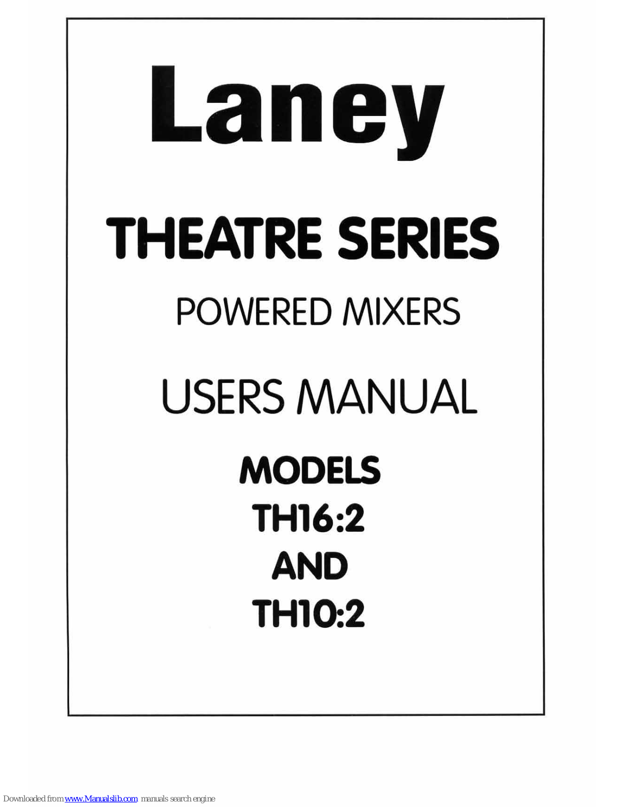 Laney TH16:2, TH10:2 User Manual