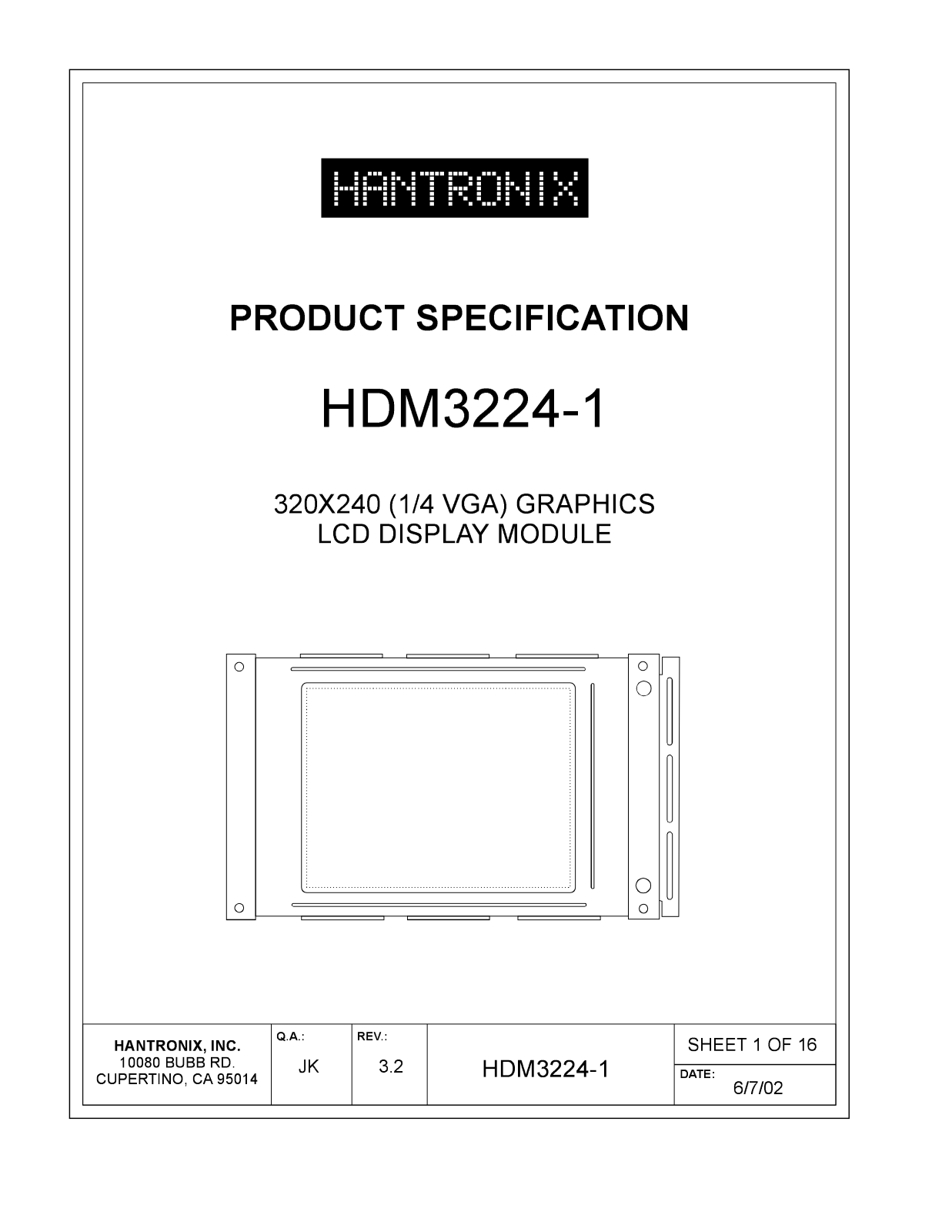 HANTRONIX HDM3224-1 Datasheet