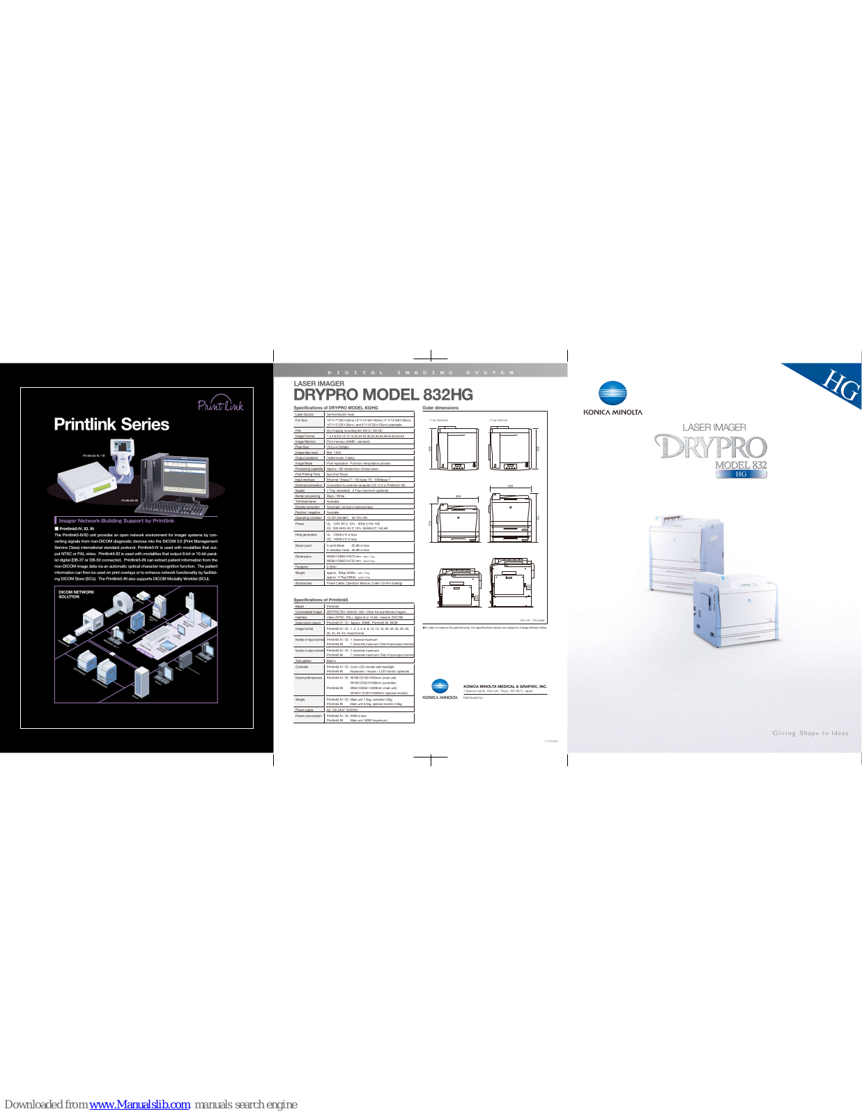 Konica Minolta Drypro 832HG User Manual