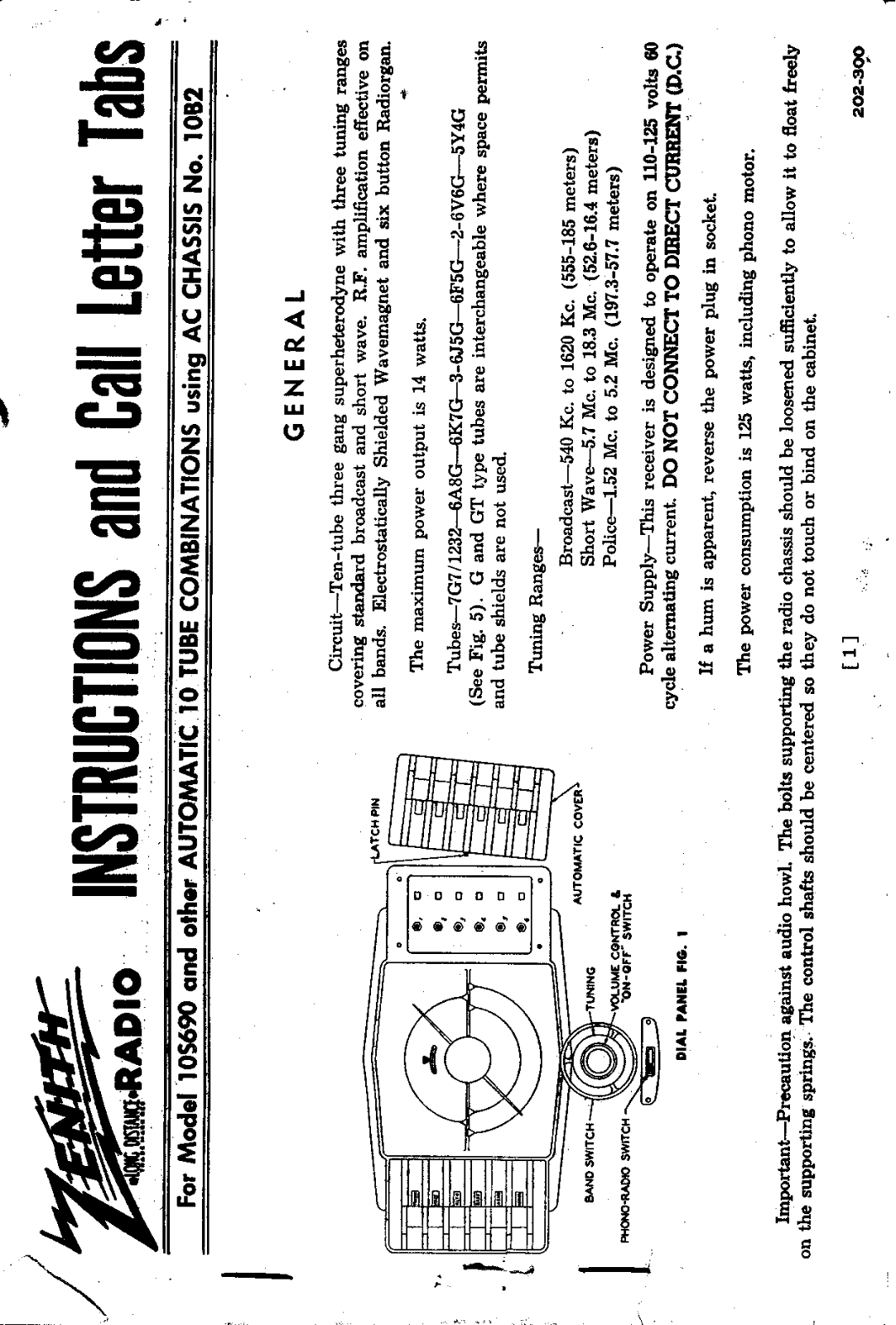 Zenith 10s690 schematic