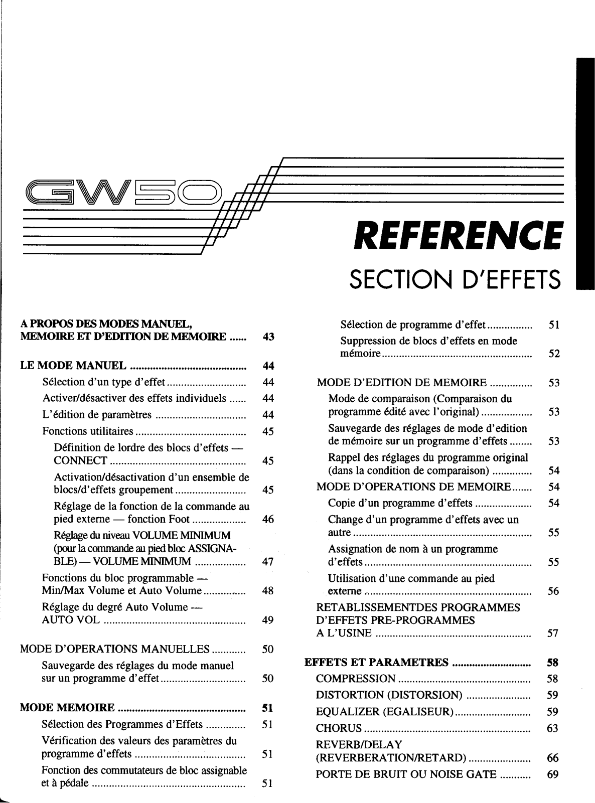 Yamaha GW50 User Guide