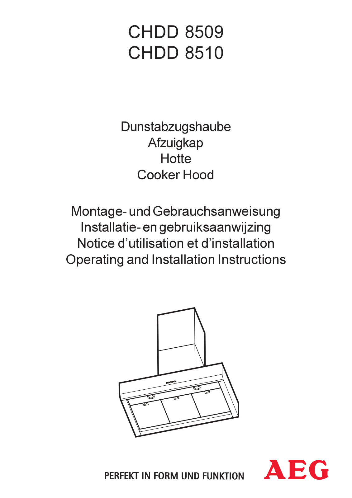 Aeg CHDD8510 Instructions Manual