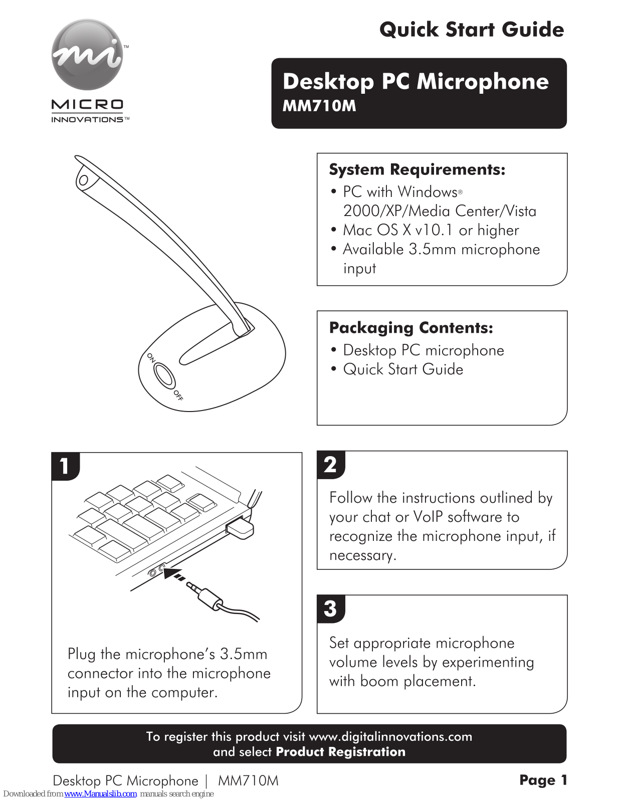 Micro MM710M Quick Start Manual