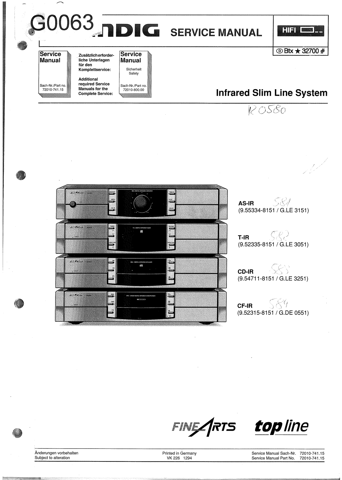 Grundig G-0063 Service Manual