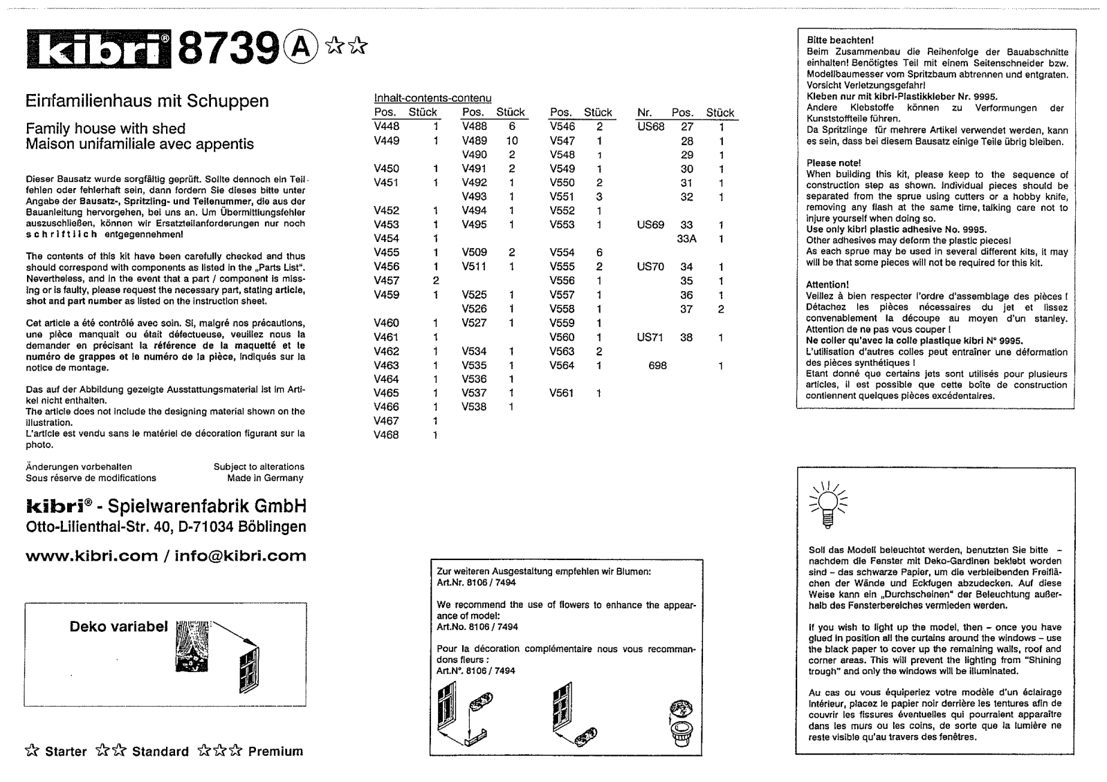 Kibri 8739 User Manual