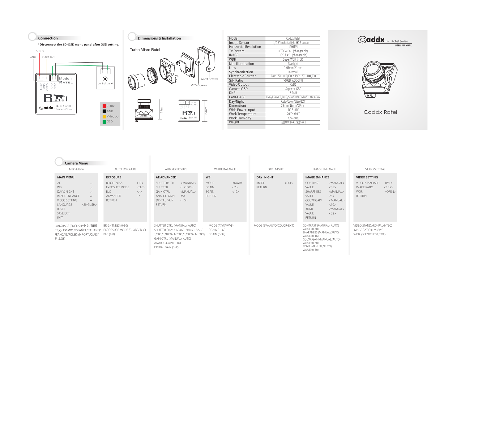 Caddx Ratel User Manual