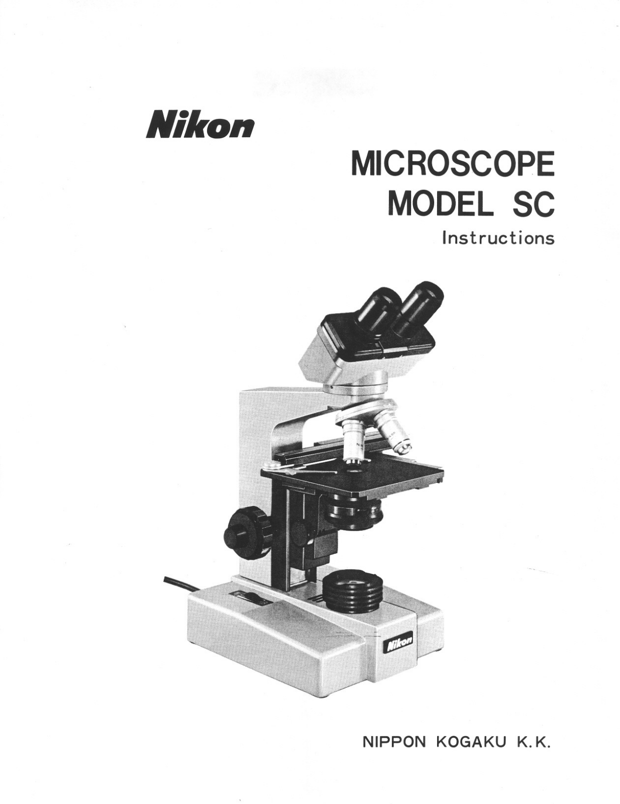 Nikon SC User Manual