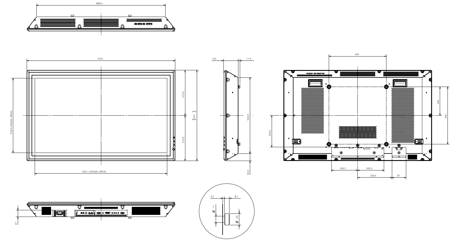 Sony SS-SP20B Mechanical diagram