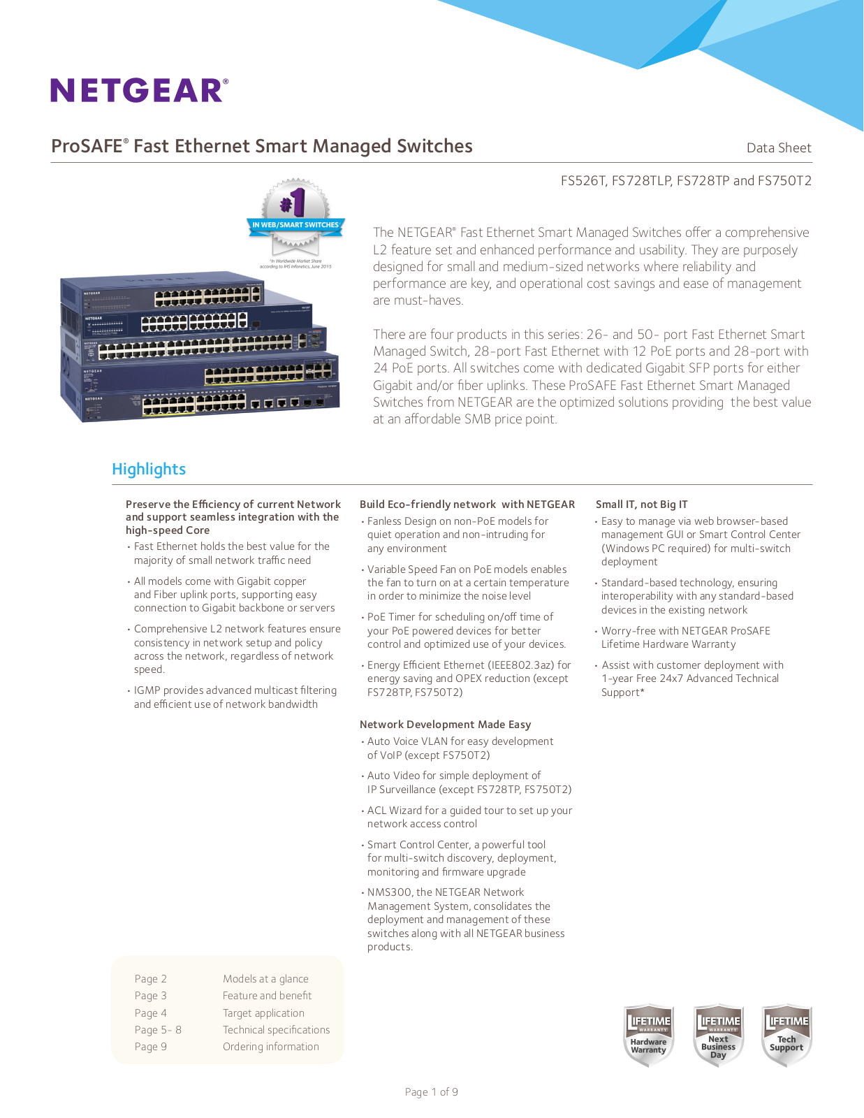 Netgear FS728TLP-100EUS Product Data Sheet