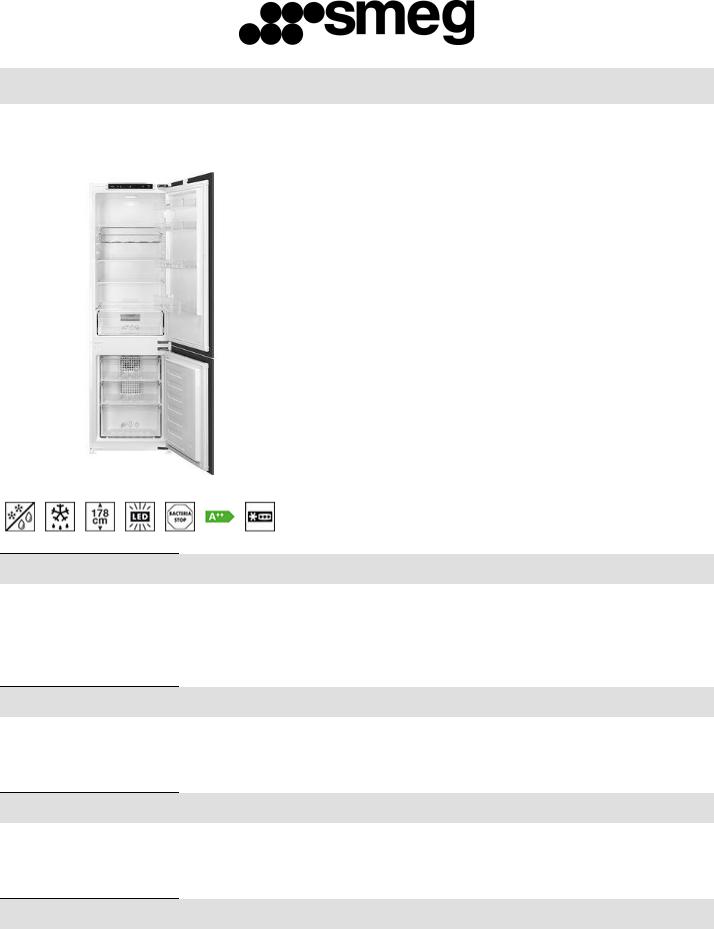 Smeg CB3202PNFC Technical sheet