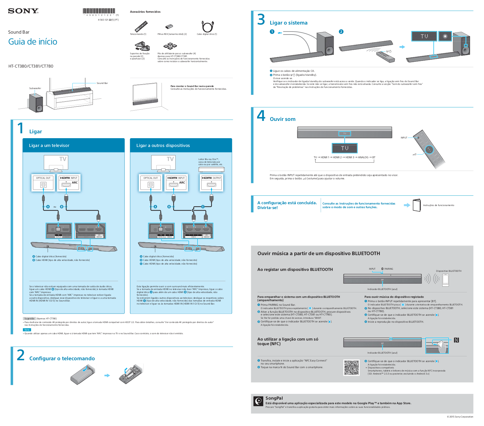 Sony HT-CT380, HT-CT381, HT-CT780 Installation guide