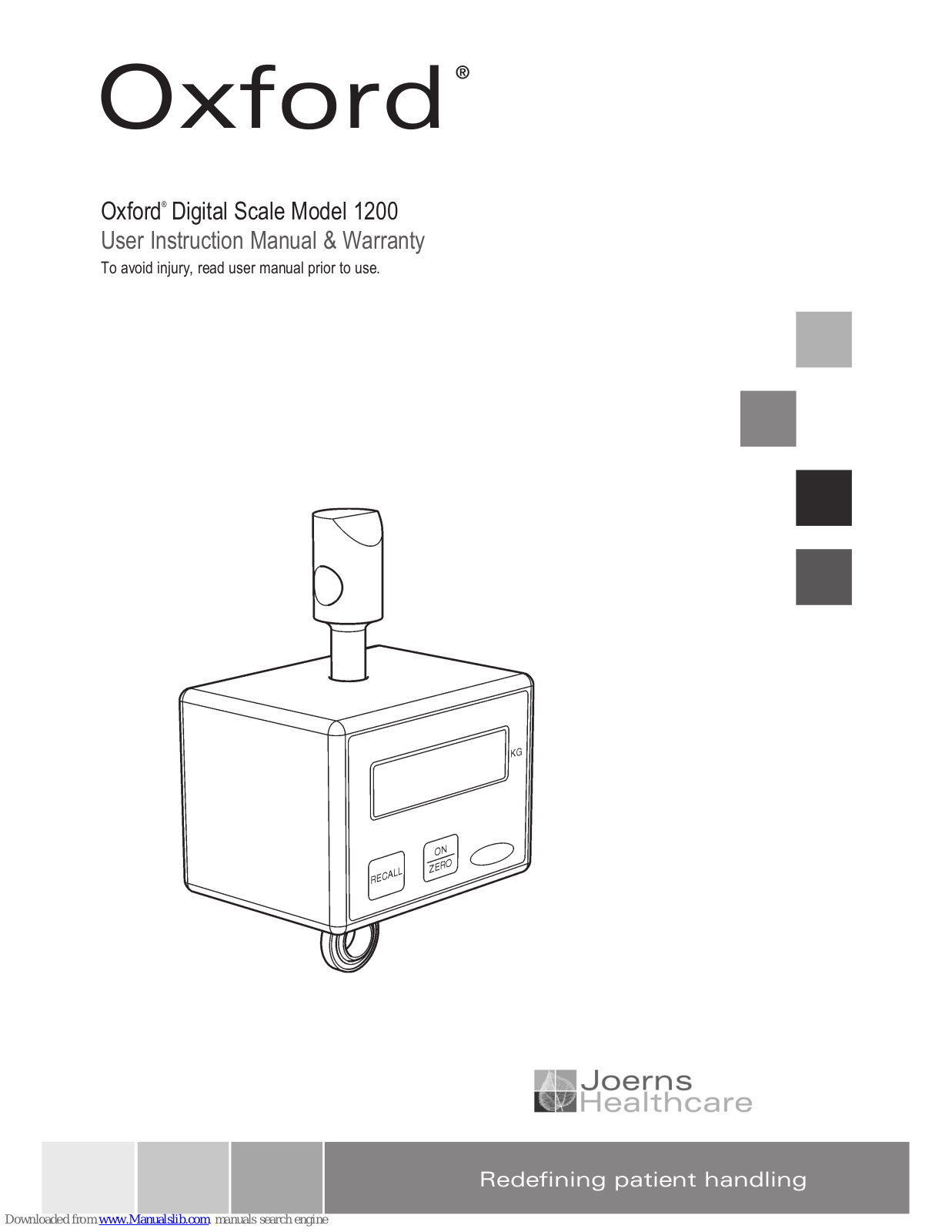 Oxford 1200 User Instruction Manual & Warranty