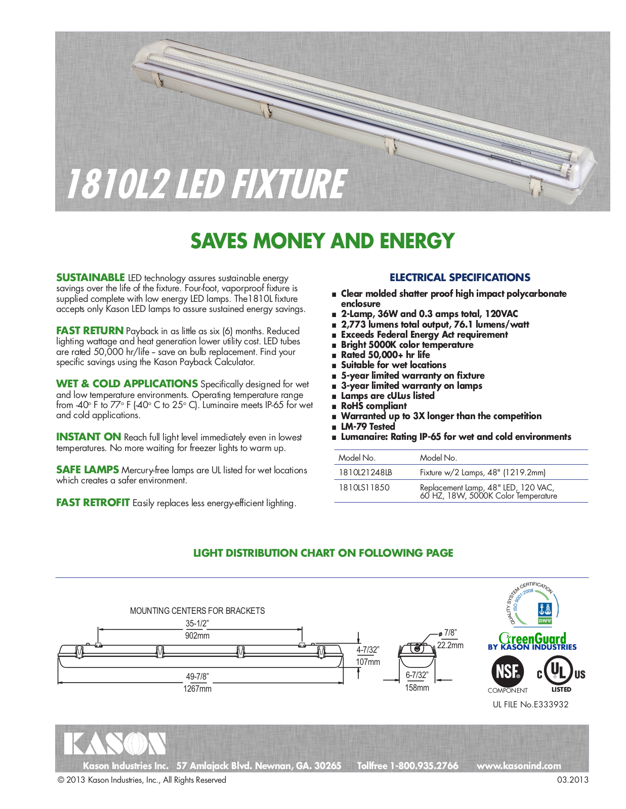 Kason 1810L21248LB User Manual