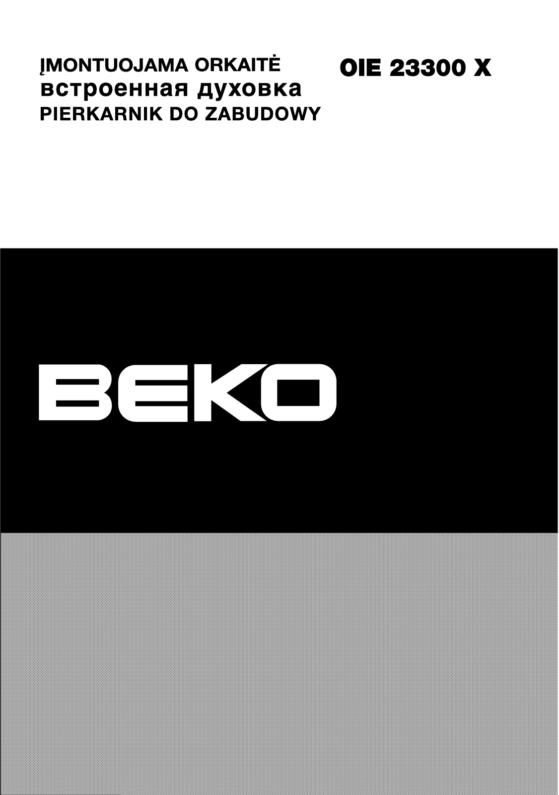 Beko OIE 23300 Manual