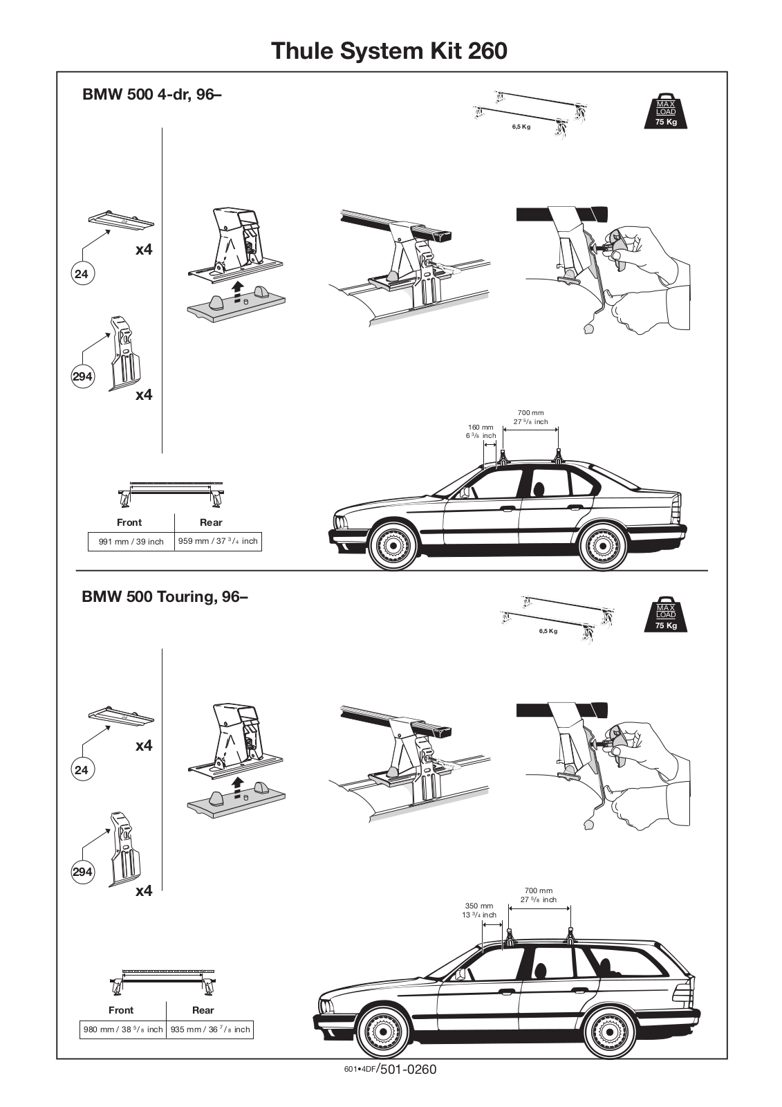 Thule 260 User Manual