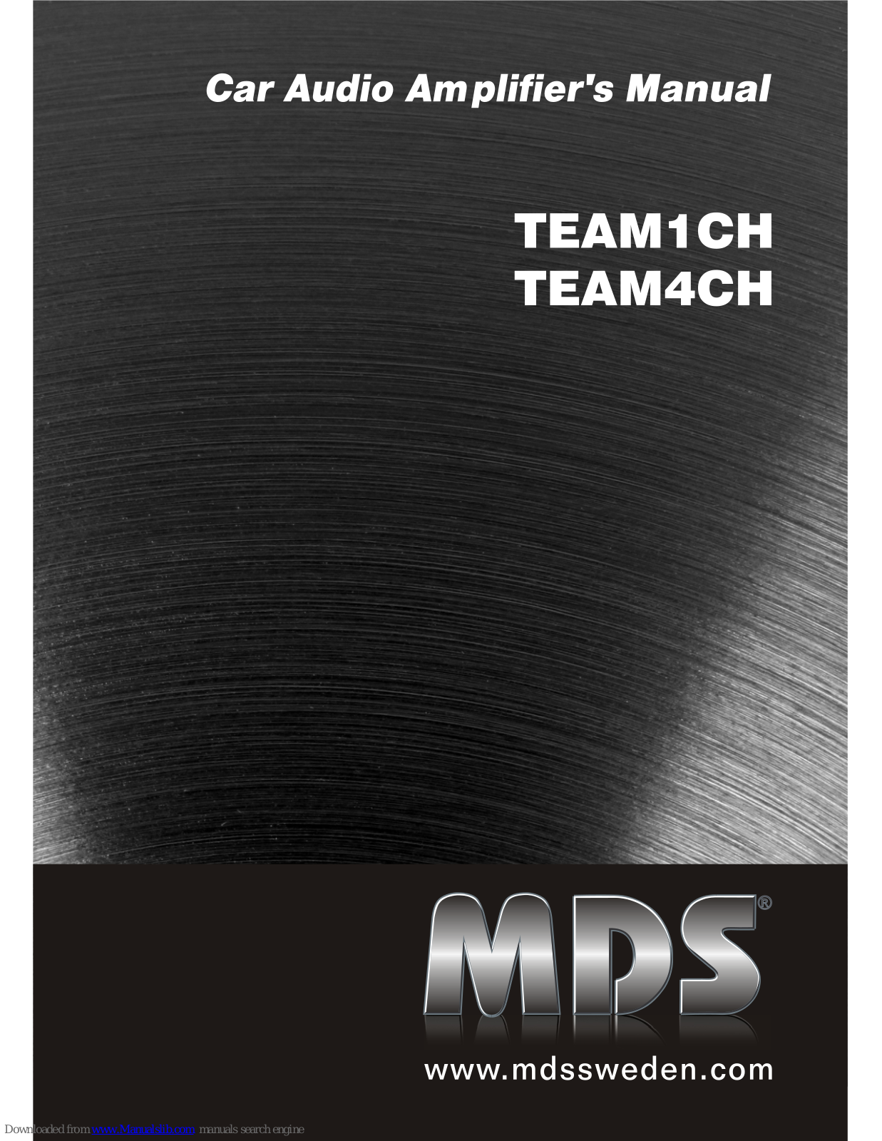 MDS TEAM1CH, EAM4CH User Manual