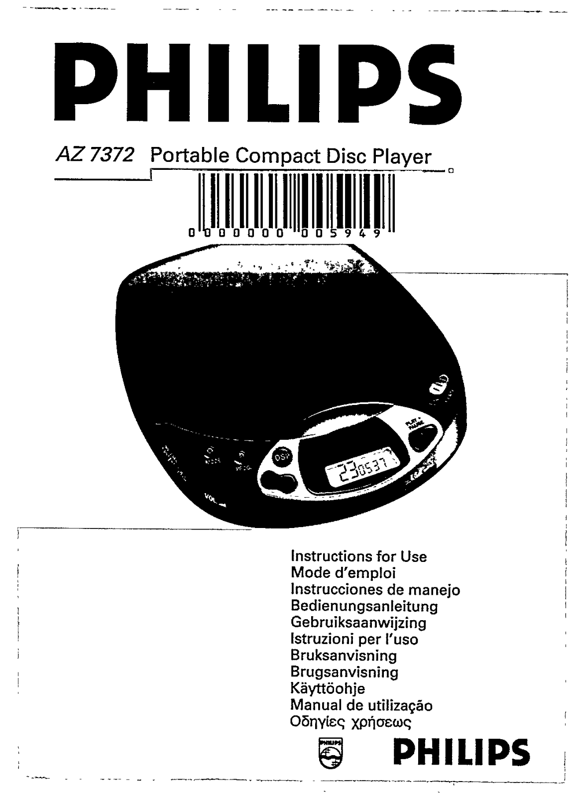 Philips AZ7372/01, AZ7372/00, AZ7372/00S User Manual