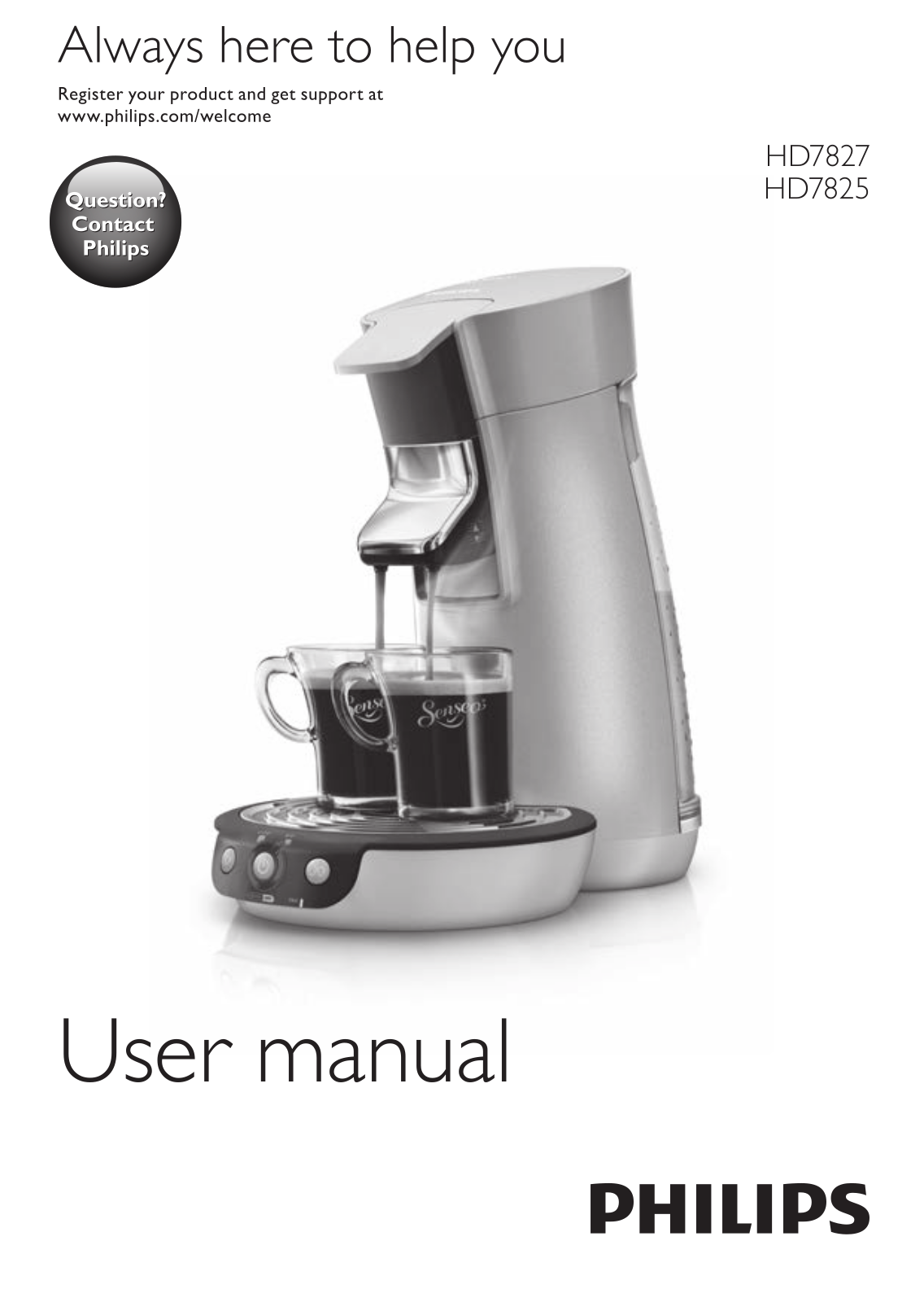 Philips HD7825, HD7827 User Manual