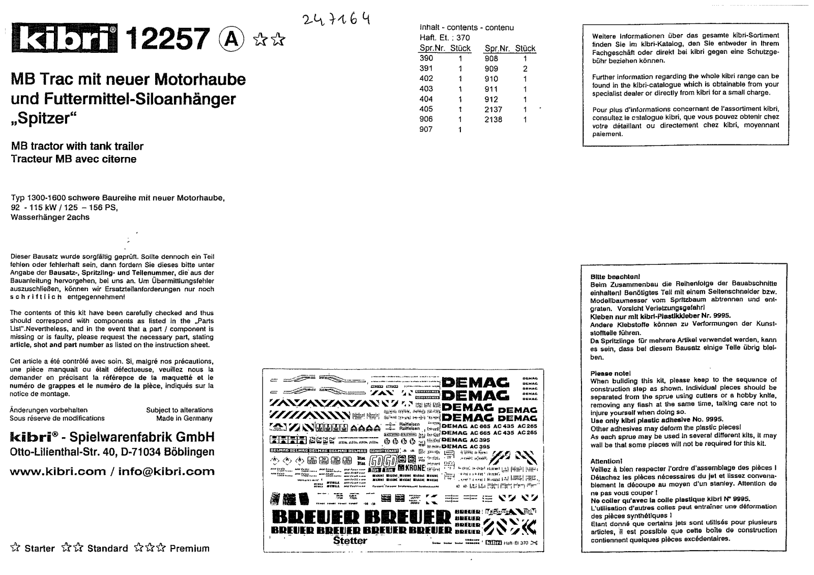 Kibri 12257 User Manual