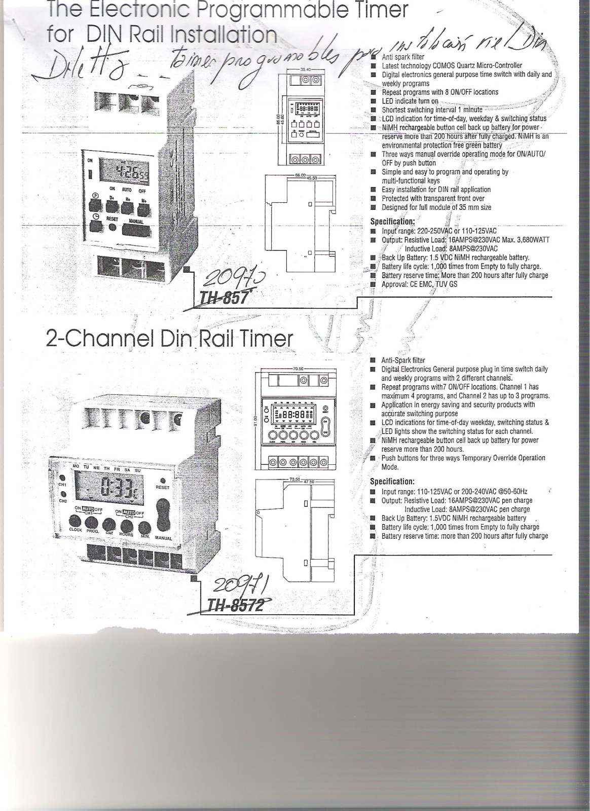Eurotime diletta Specifications - ManualMachine.com