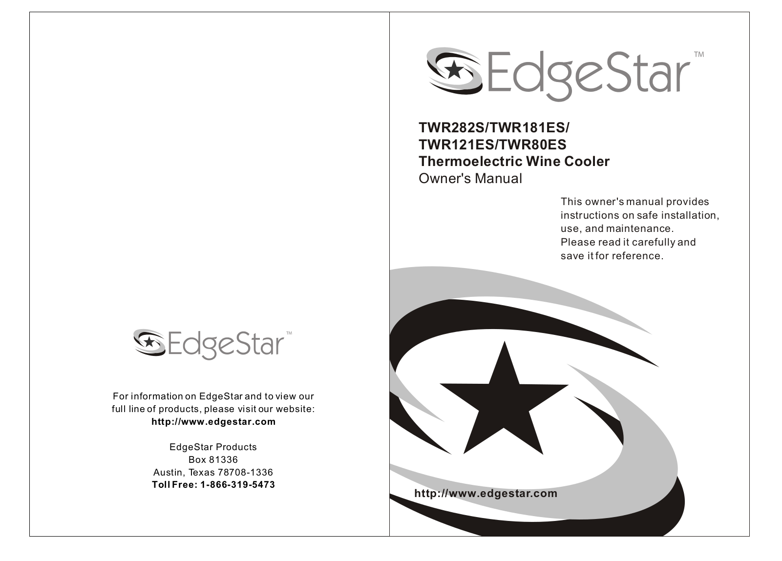 EdgeStar TWR282S User Manual