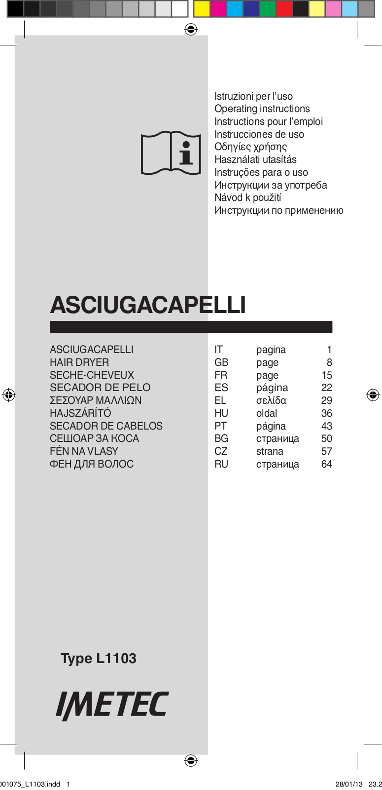 Bellissima 11073N K5 2000 User Manual