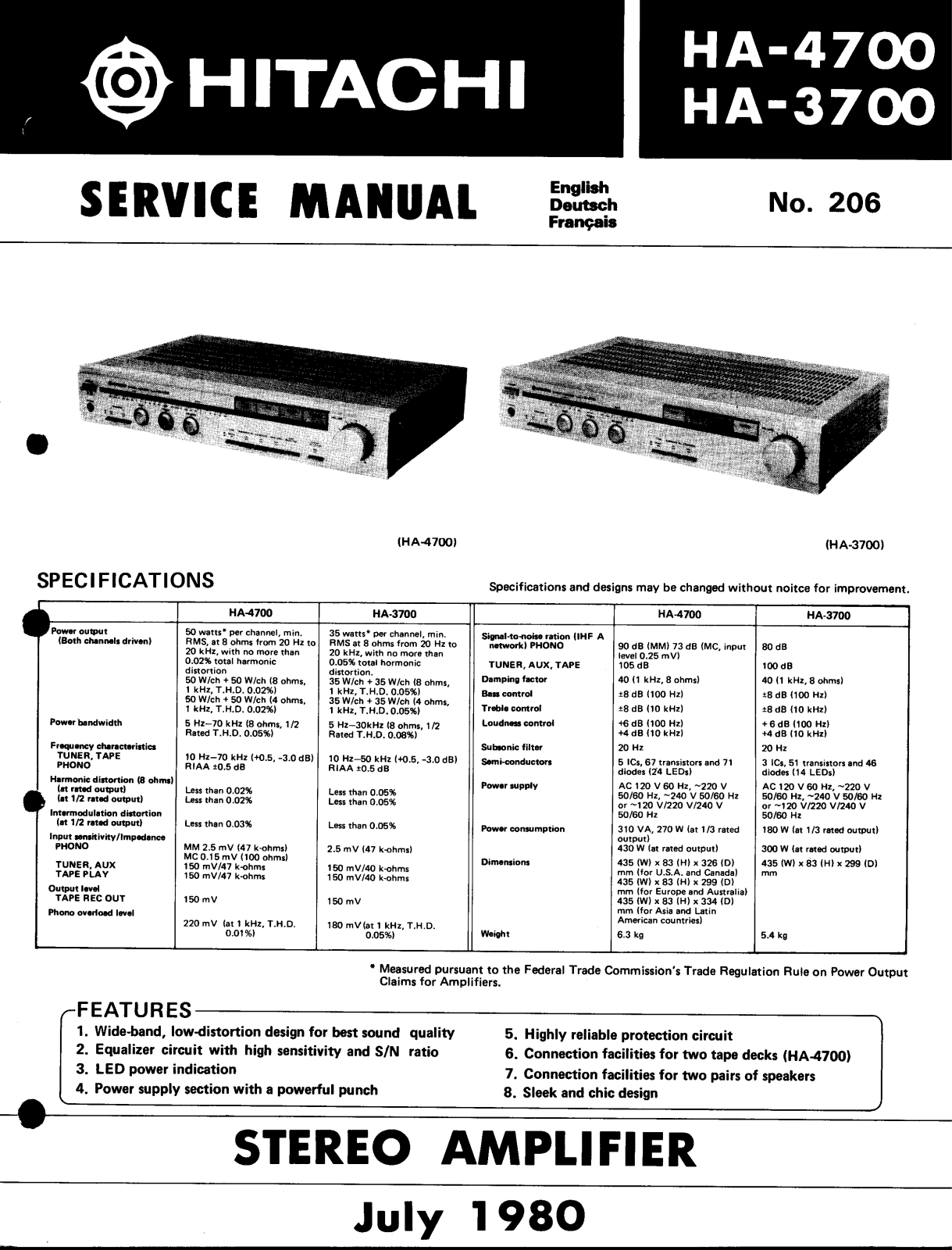 Hitachi ha4700, ha3700 Diagram